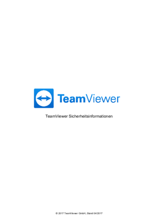TeamViewer Sicherheitsinformationen (German)