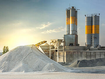 Sand destined to the manufacture of cement in a quarry